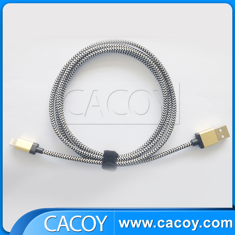 Shiny luster braided MFi cable